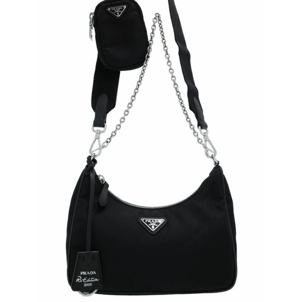 Prada ReEdition 2005 ReNylon Chain Shoulder bag Black